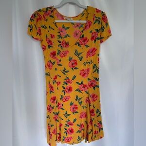 Billabong Yellow Floral pattern Dress